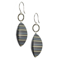 Gray with dark teal and celery stripes