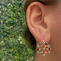 Shanu Zellige Garnet Earrings