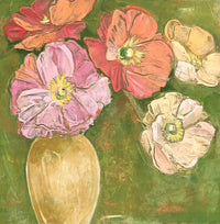 Poppies In A Yellow Vase