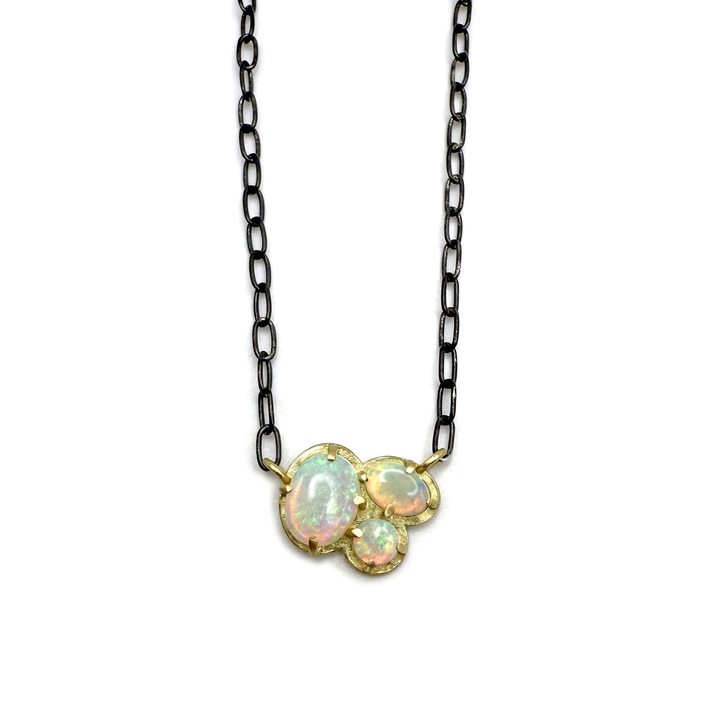 Australian Opal Cluster Necklace