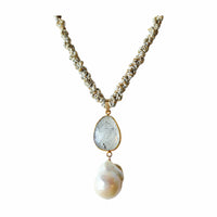 Baroque Pearl and Rutilated Quartz Necklace