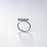 Horizontal Six Stone Segment Stacking Ring