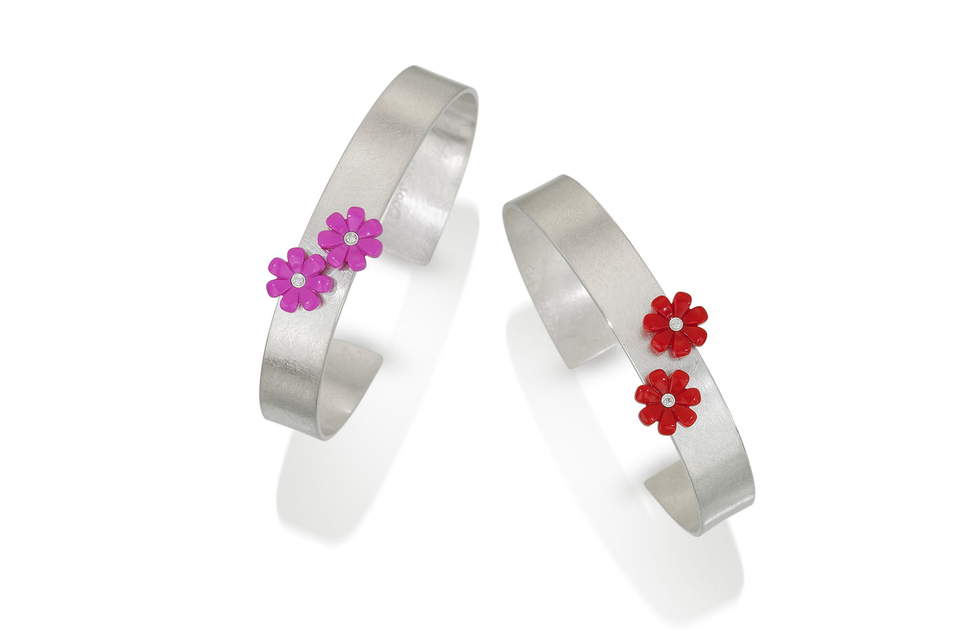 Daisy and Diamond Cuff Bracelet