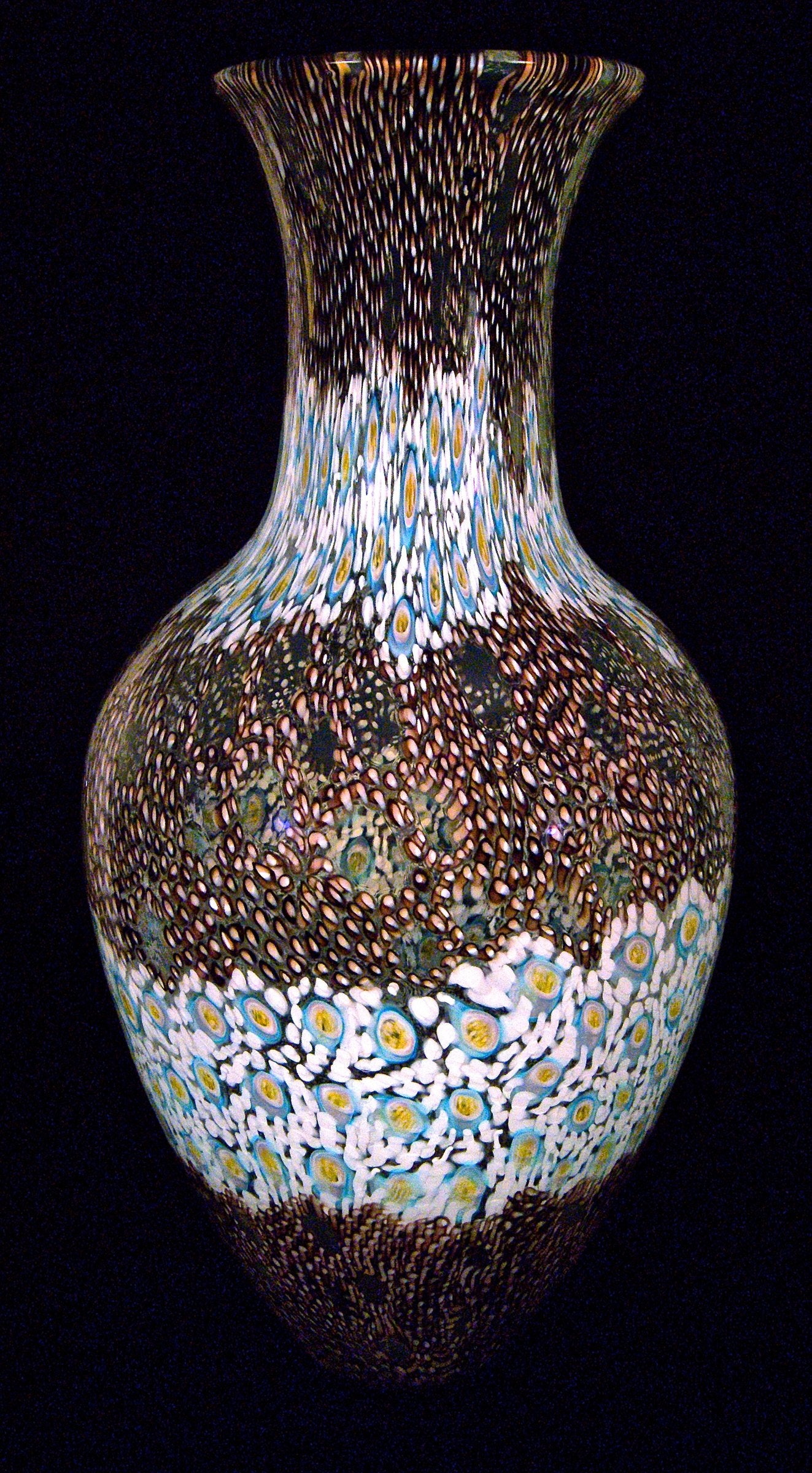 Deep Purple Broadband Murrini Vase