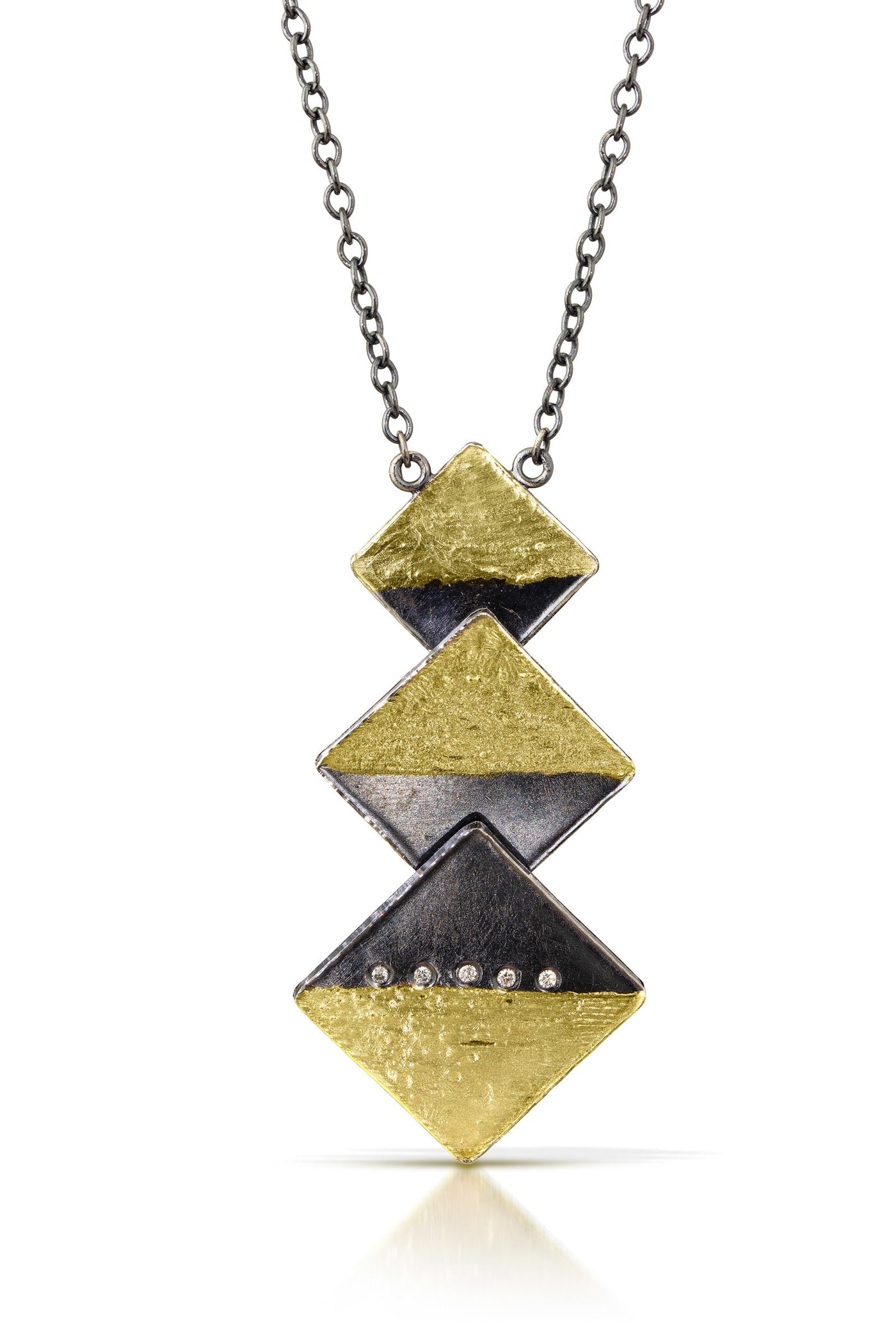 Black & Gold Prism Necklace