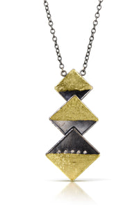 Black & Gold Prism Necklace