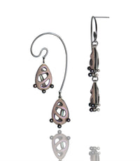 Double Pearl Teardrop Earrings