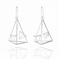 Asymmetric Triangle Dangle Earrings