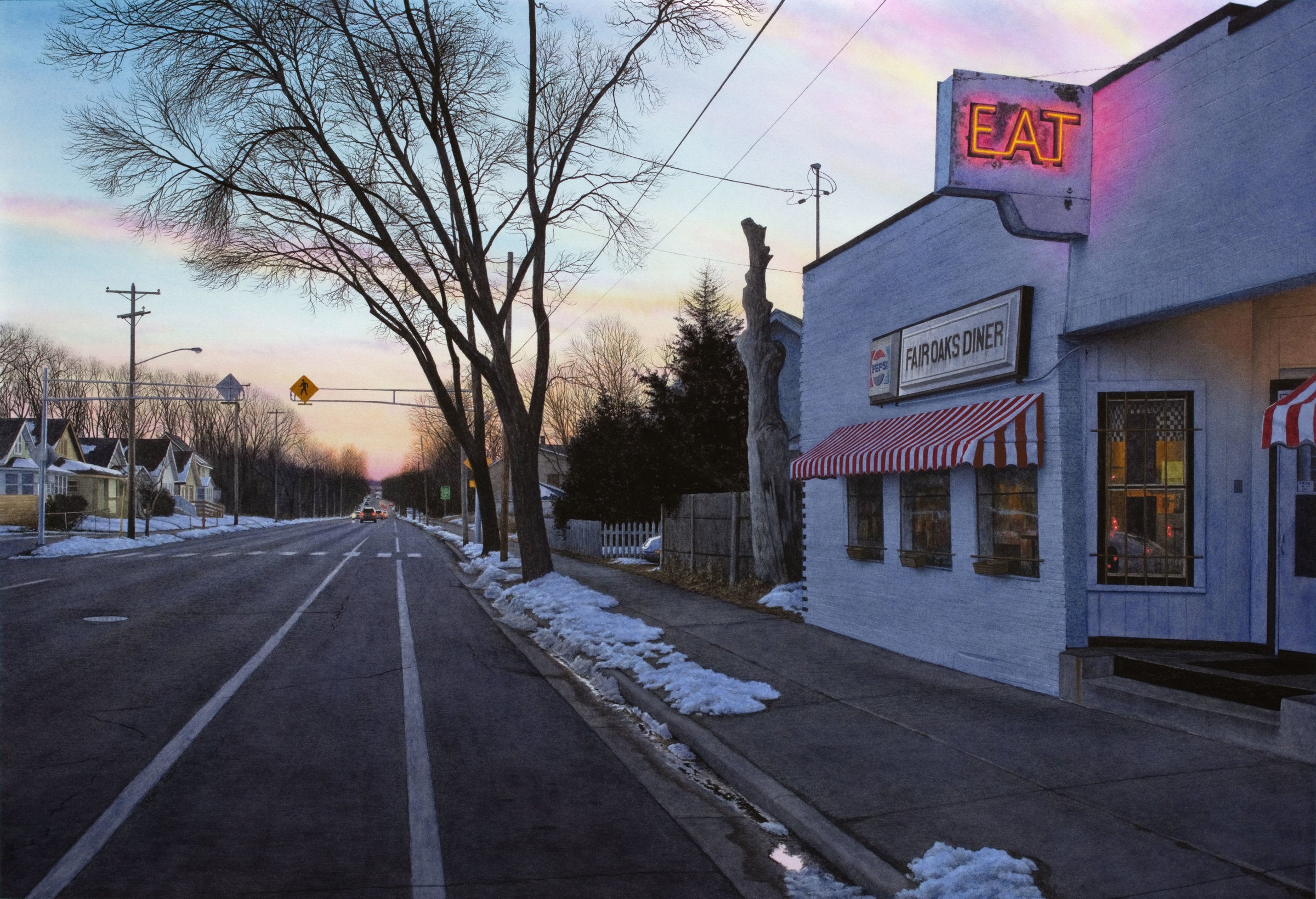 Late Winter Sunset-Fair Oaks Diner