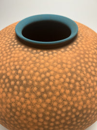 Orange and Teal Dot Vessel