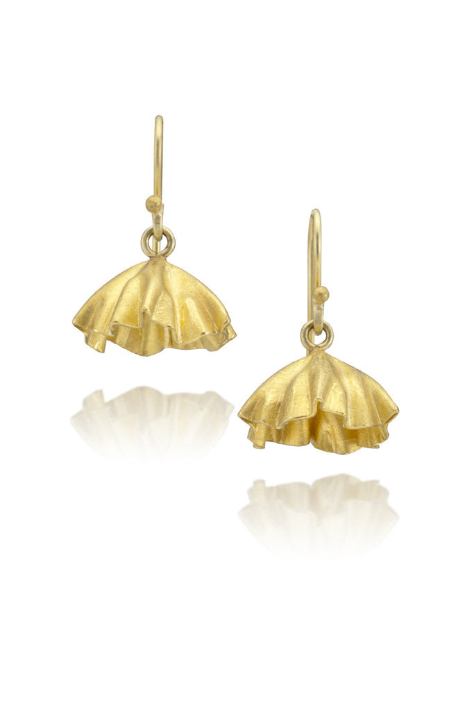 Gold Fold Charm Earrings