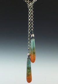 Teardrop Pate de Verre Lariat