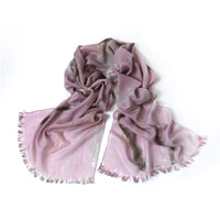 Ombre White Scent  / Cashmere blended hand-painted scarf