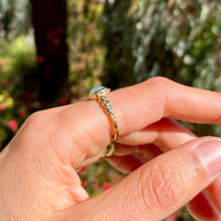 Sunbeam Ring with Aquamarine Stone