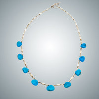 Turqoise Hearts & Sterling Silver Necklace