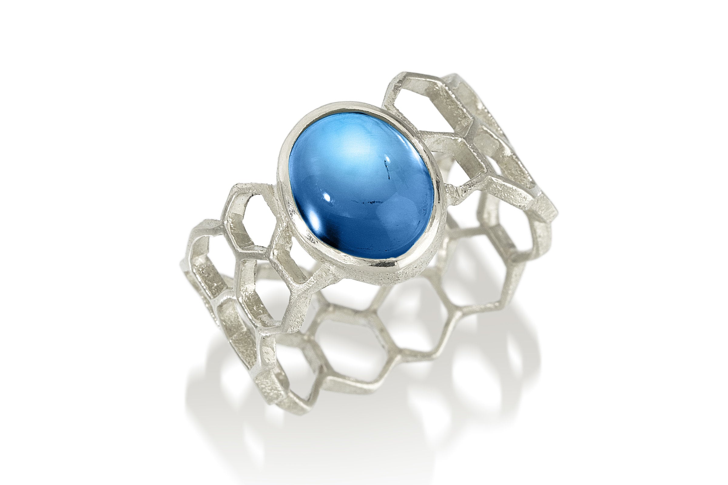Blue Topaz White Gold