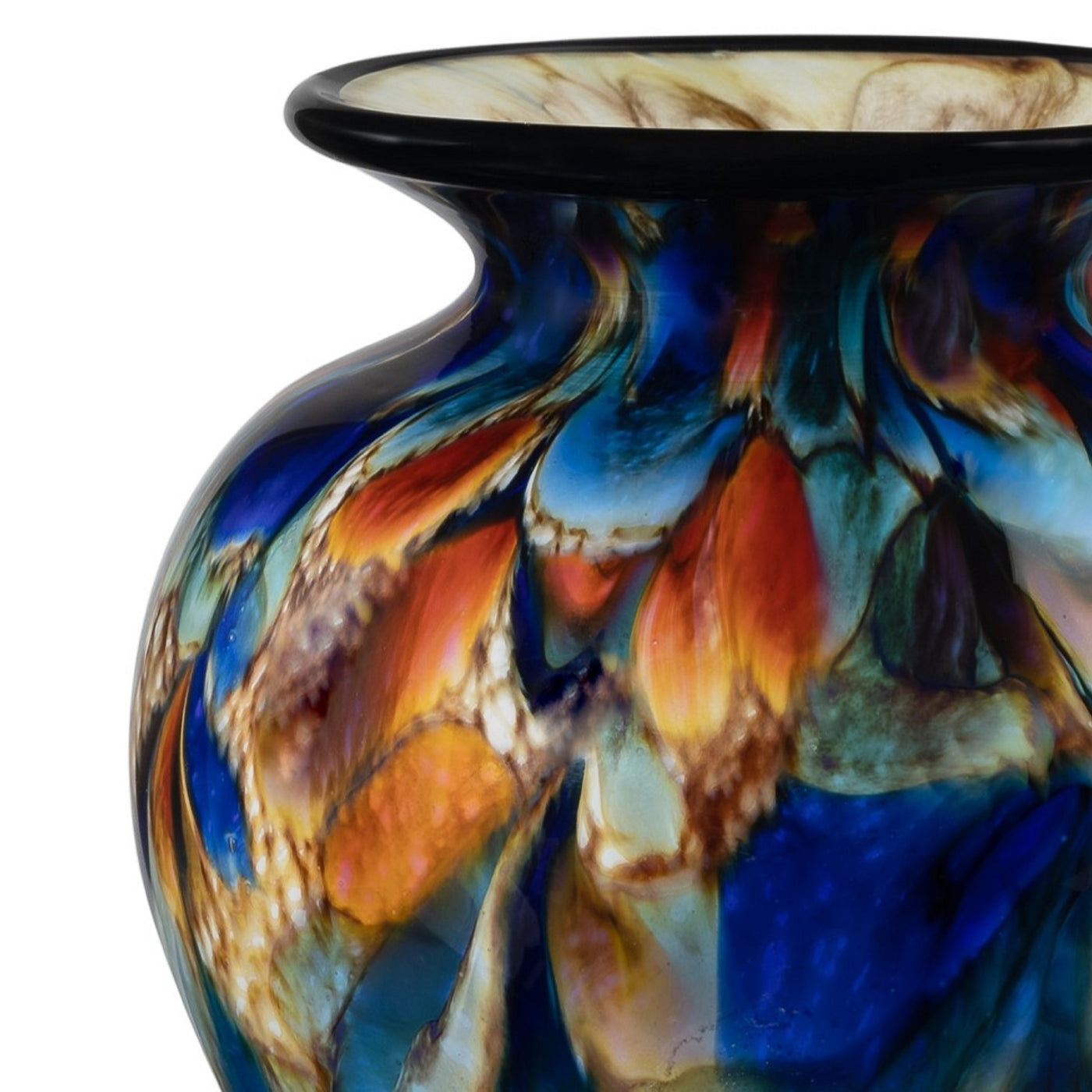 Blue Sunrise Squat Vase