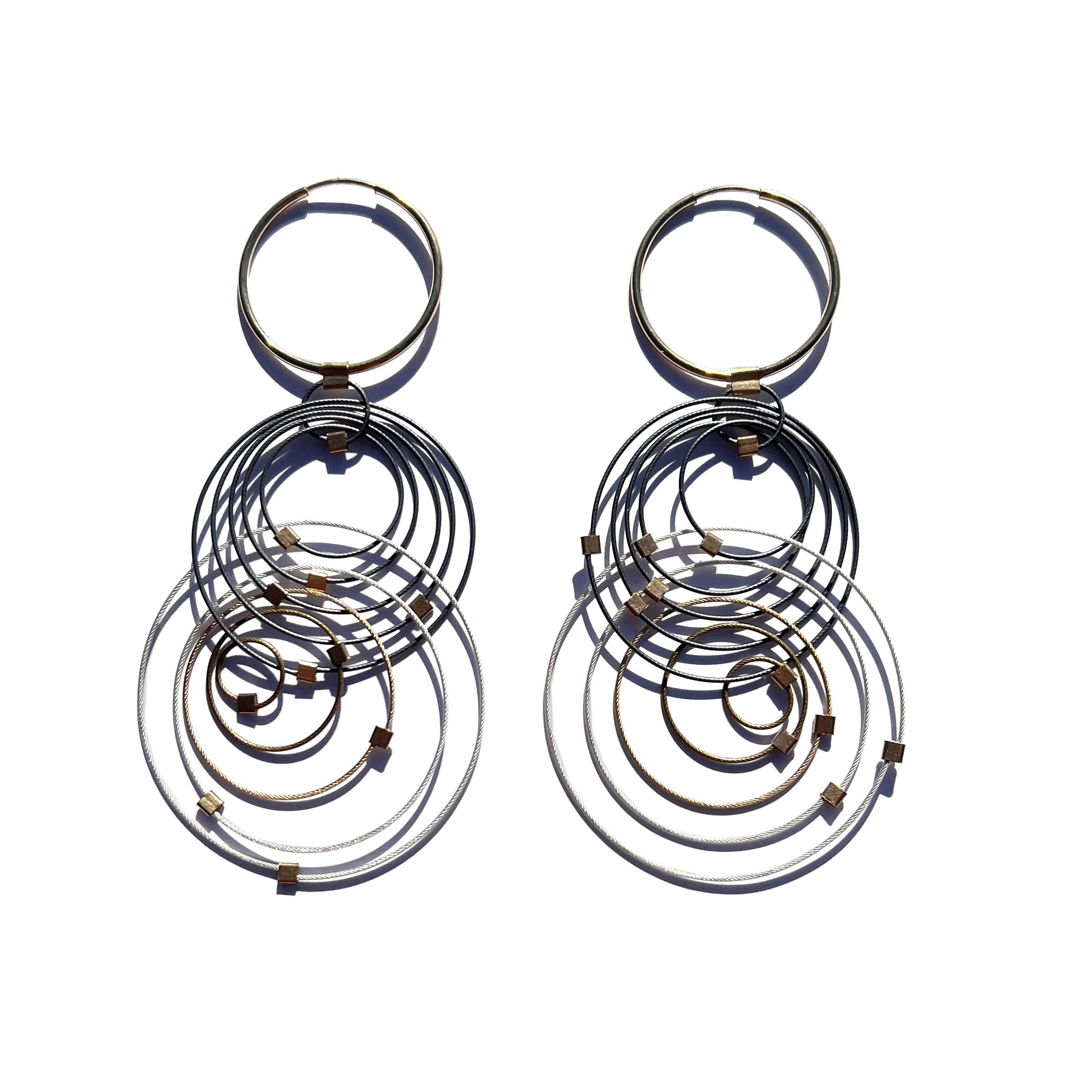 Orbiting Circles Hoop Earrings