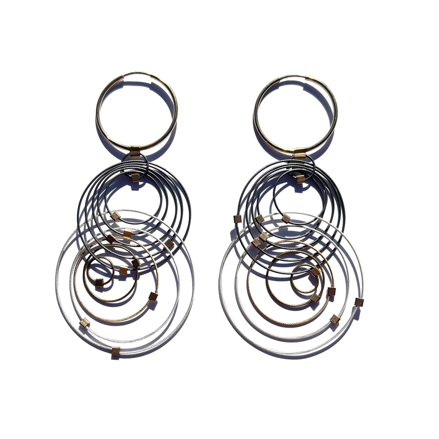 Orbiting Circles Hoop Earrings