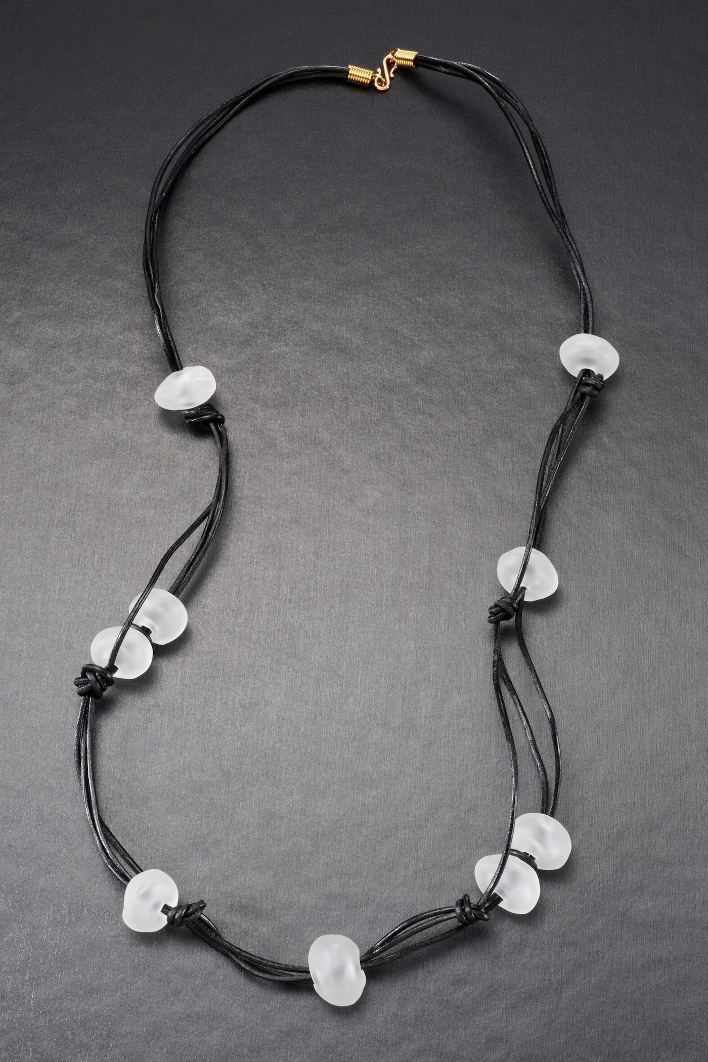 Baroque Bead Leather Necklace