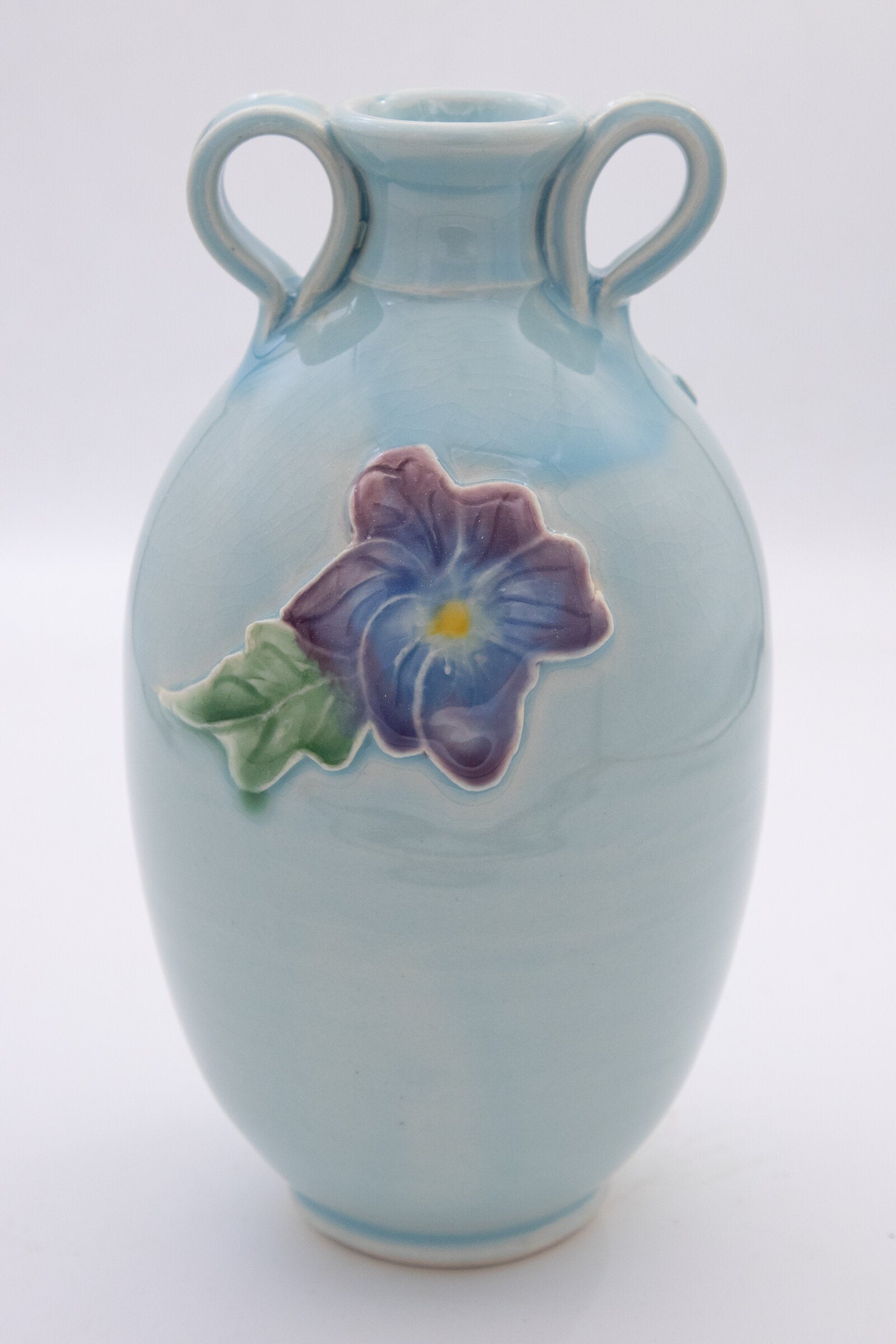 Blue Floral Amphora