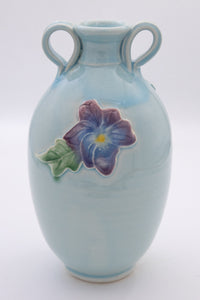 Blue Floral Amphora