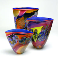 Color Field Vessel in Ruby Sunset