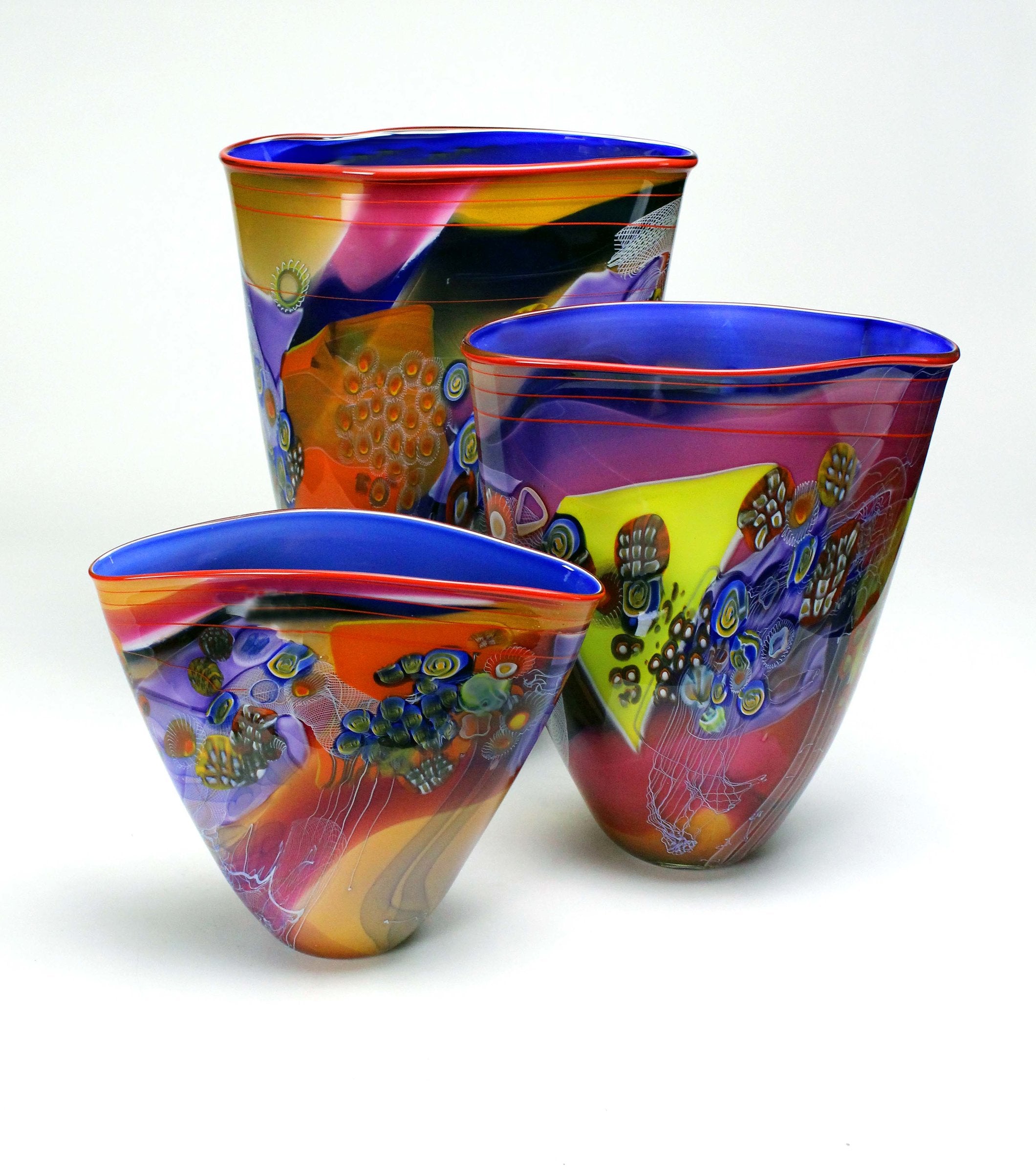 Color Field Vessel in Ruby Sunset