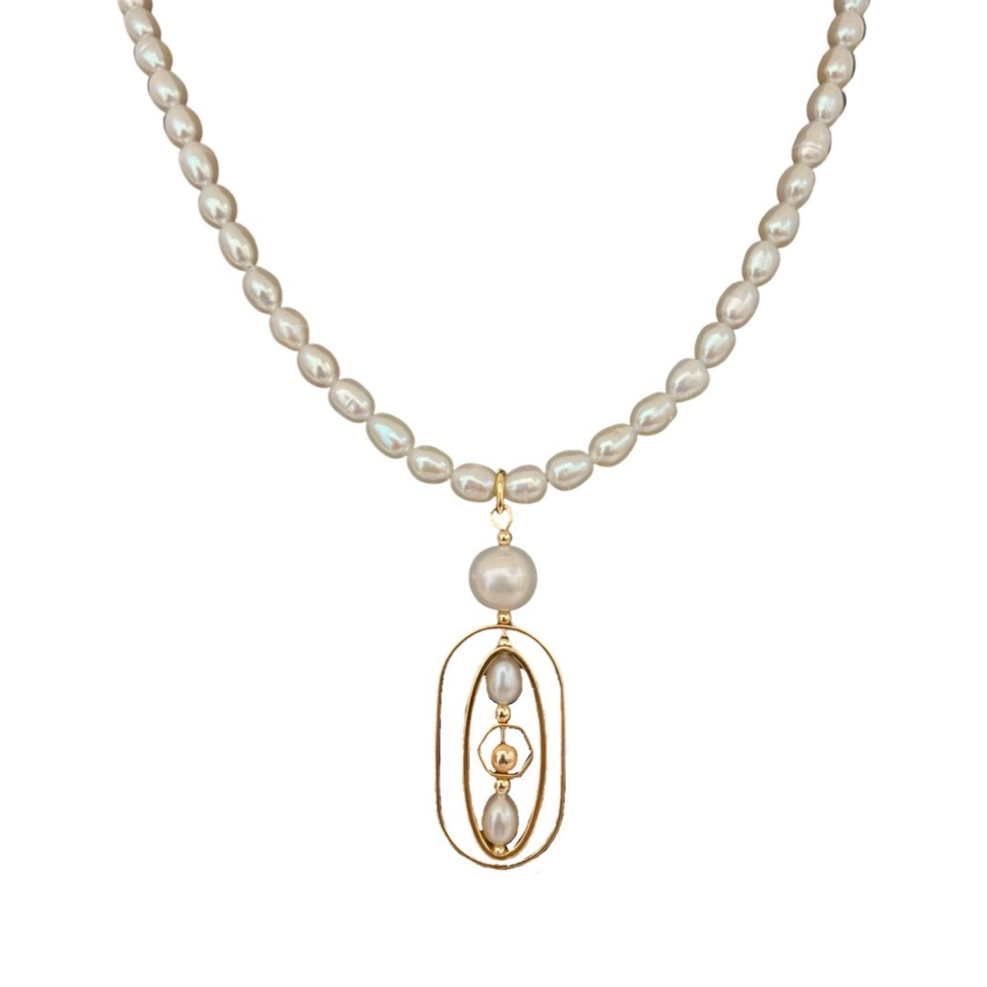 Geometric Freshwater Pearl Necklace