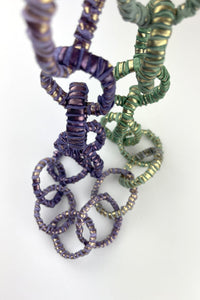 Two-Tone Gold Print Chain Necklace