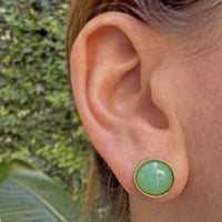Chrysoprase Stud Earrings