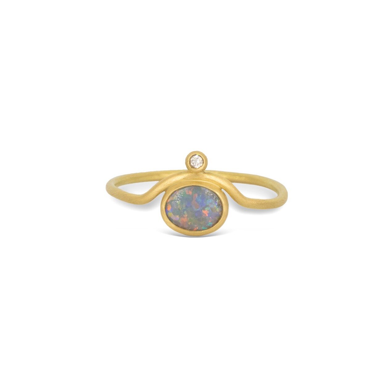 Dark Opal Crown Ring