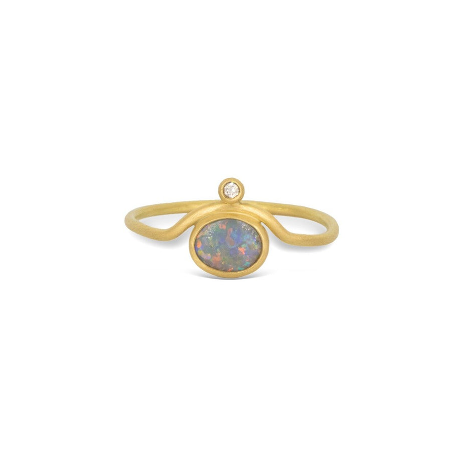 Dark Opal Crown Ring