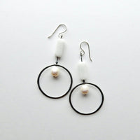 Mountain Jade & Pearl Earrings