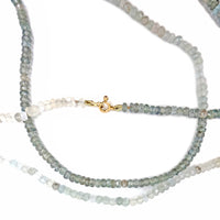 Long Strand Beaded Necklace with 14k Clasp