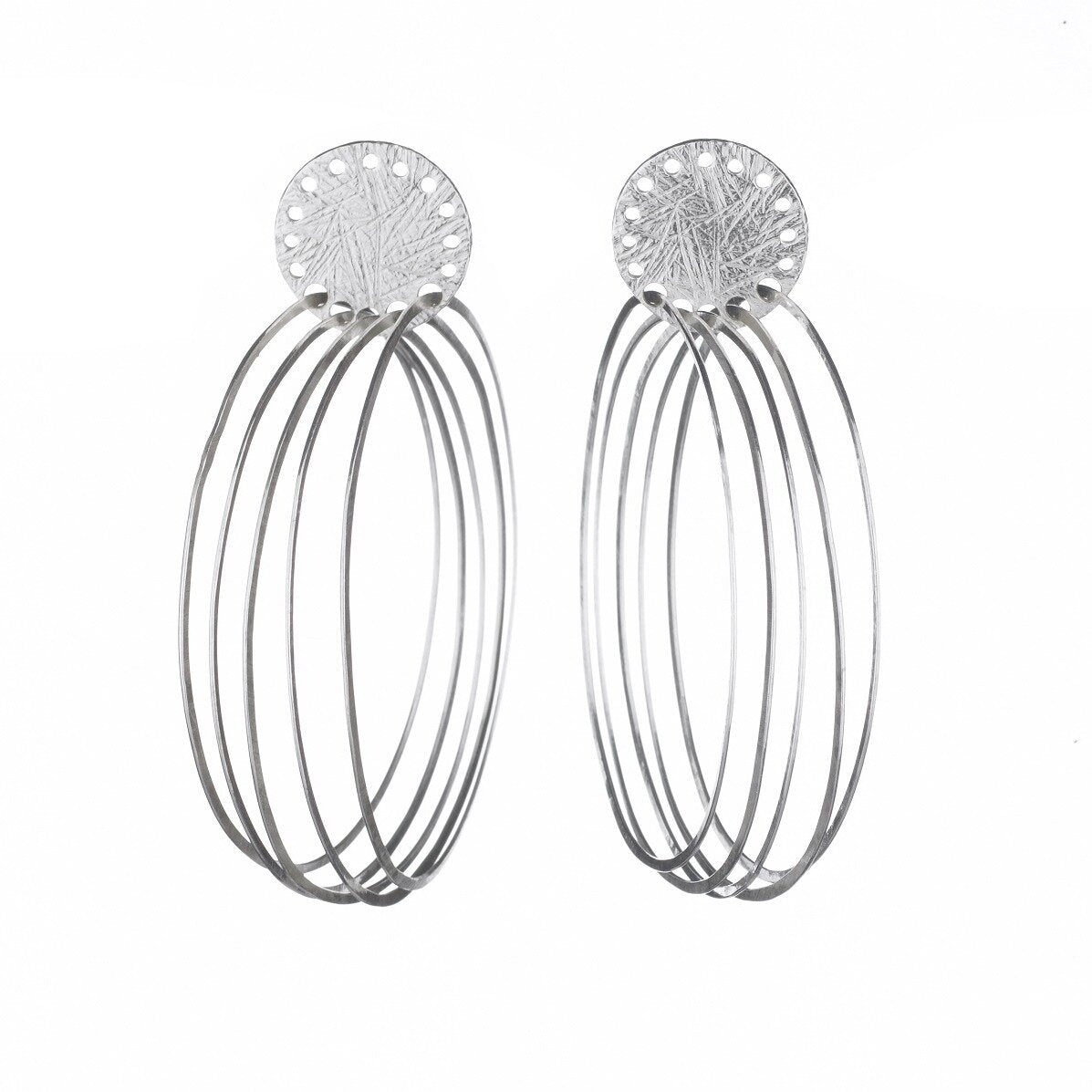 Carved Multi-Hoop Earrings