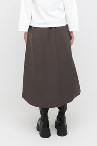 Tucked Taffeta Skirt