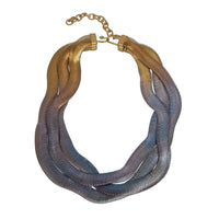Gold with Pale Peacock Patina