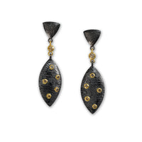 Champagne Diamond Triangle Post Earrings