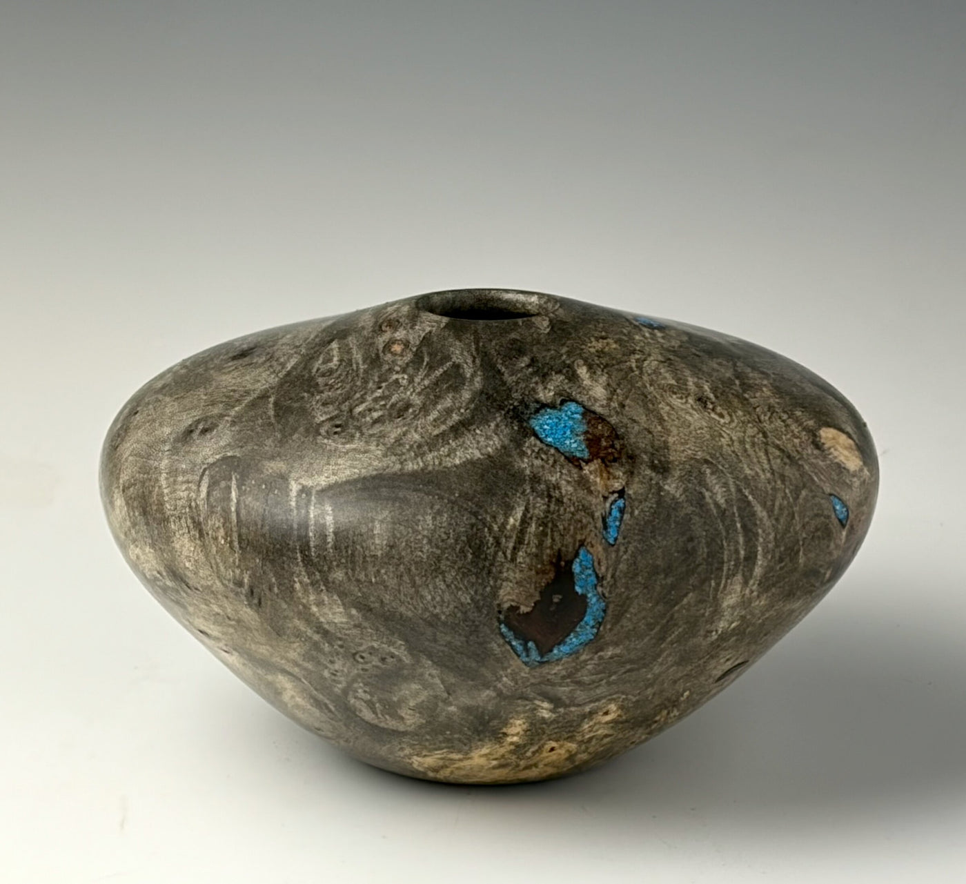 Hollow Form Turned from Buckeye Burl I