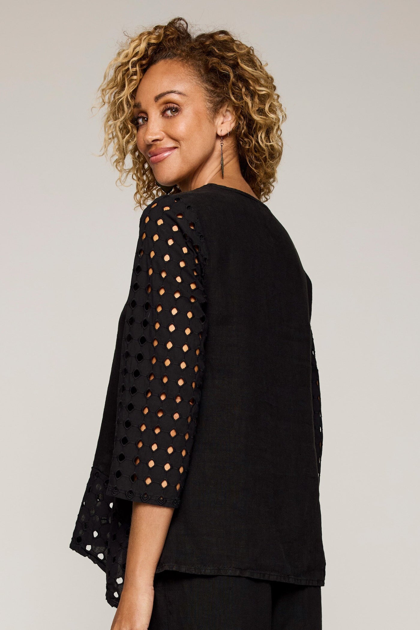 Eyelet Sleeve Top