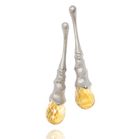 Sandblasted Silver with Yellow Citrine