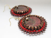 Red Creek Jasper Gemstone Earrings