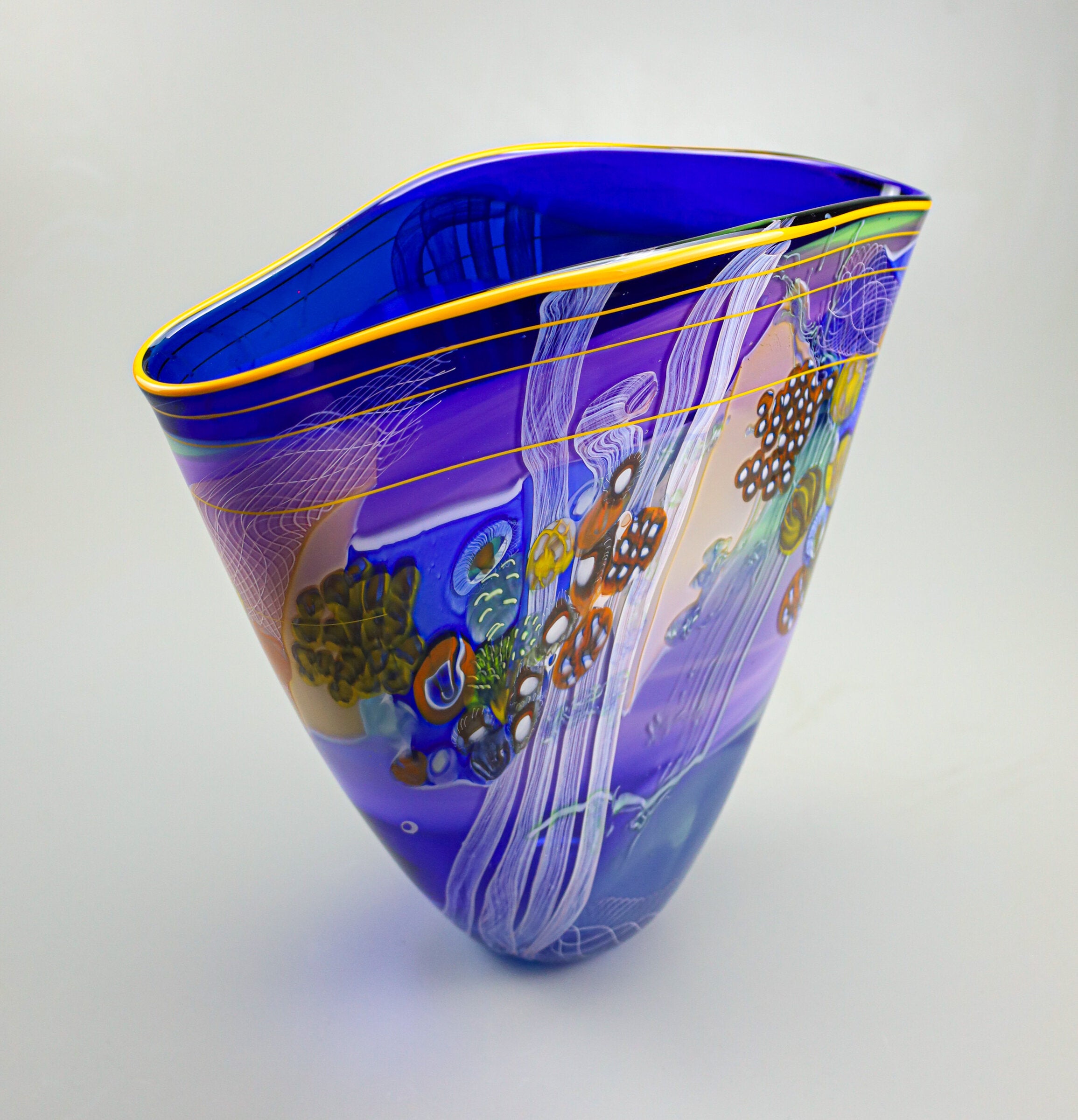 Color Field Vase in Deep Ocean