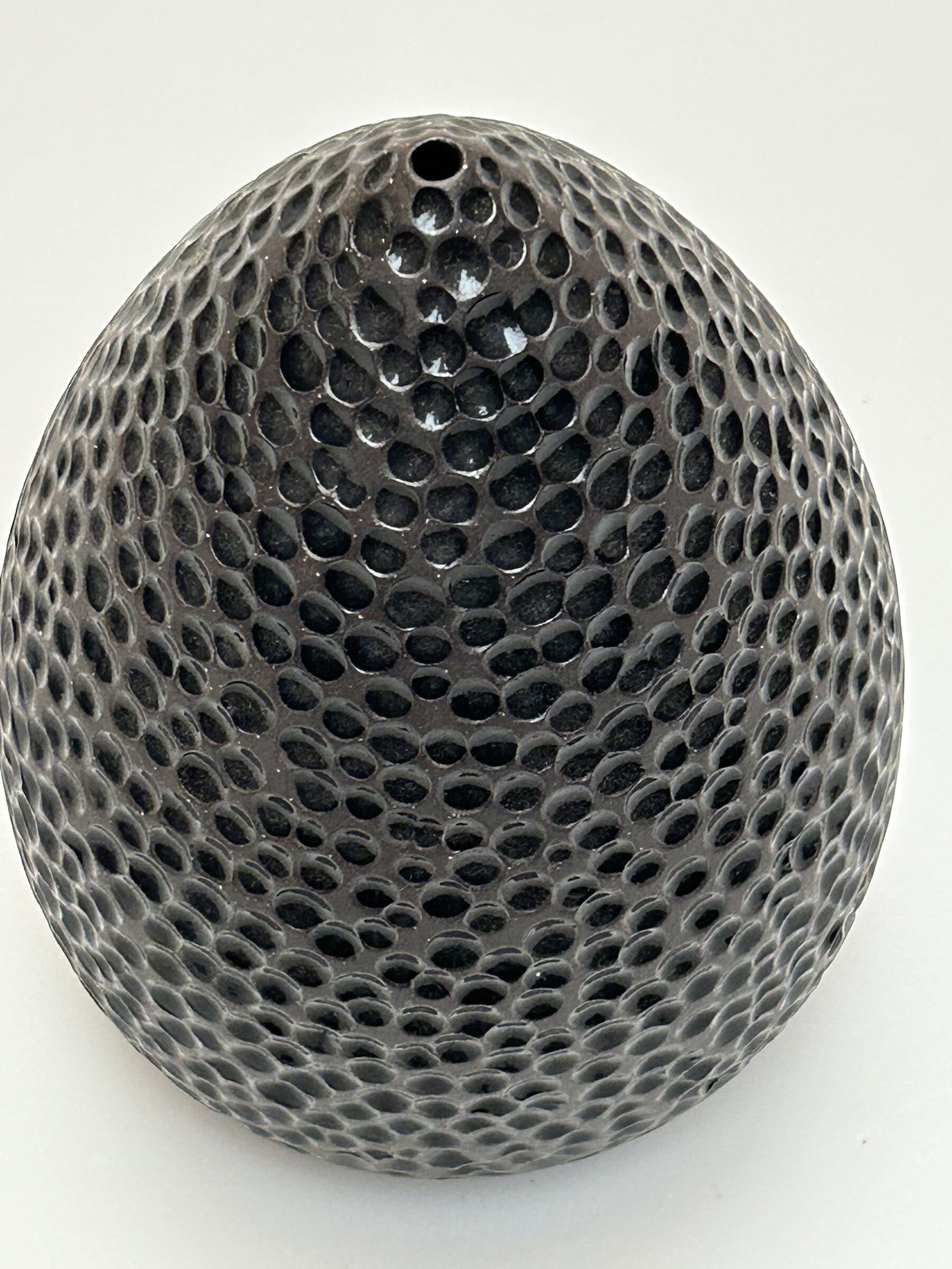 Carved Black Teardrop