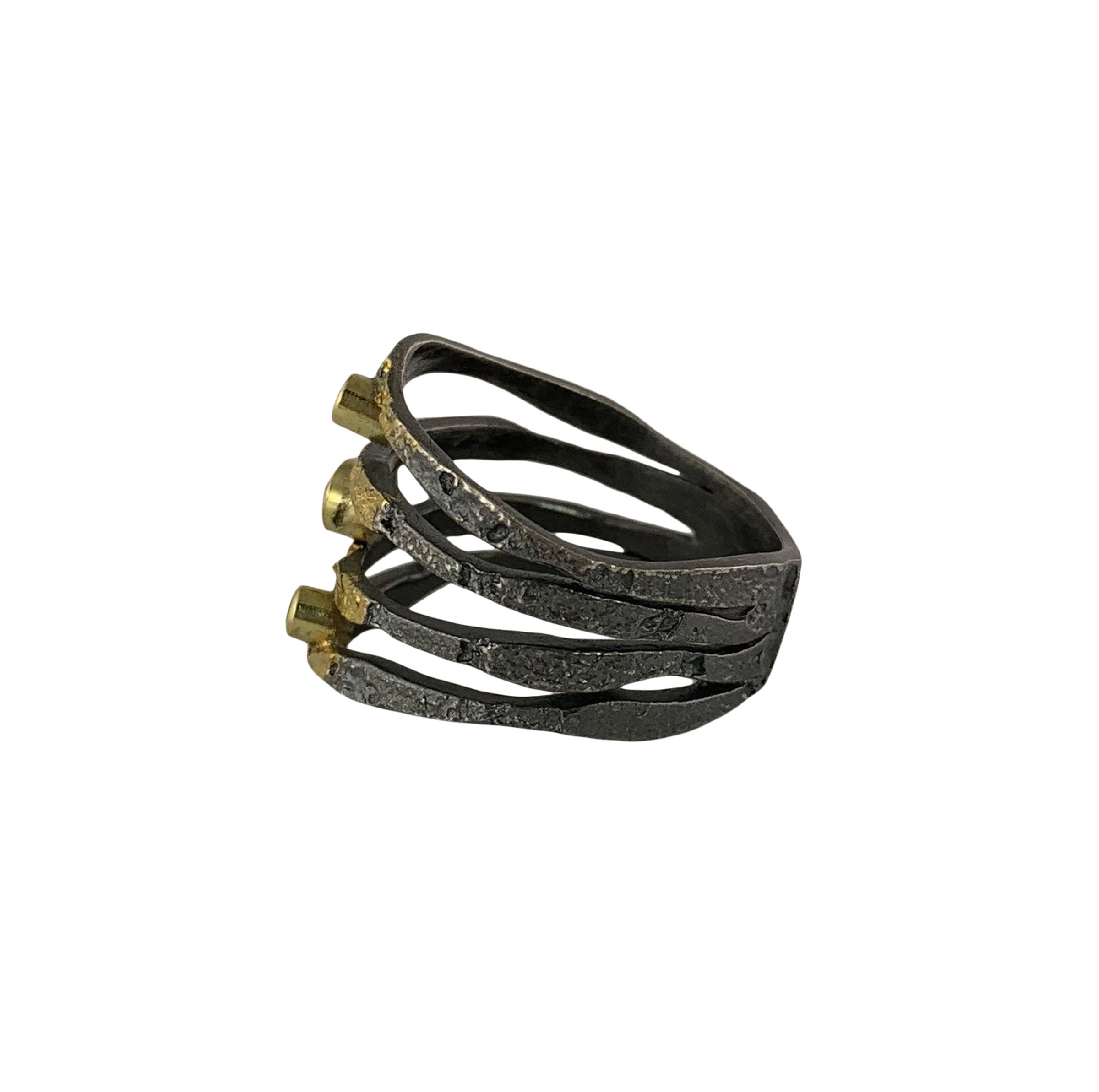 Alaria Band Ring with Champagne Diamonds