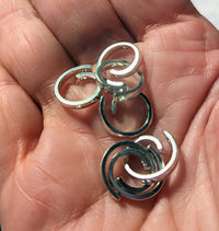 Orbits Small Spiral Earrings with White Pearl