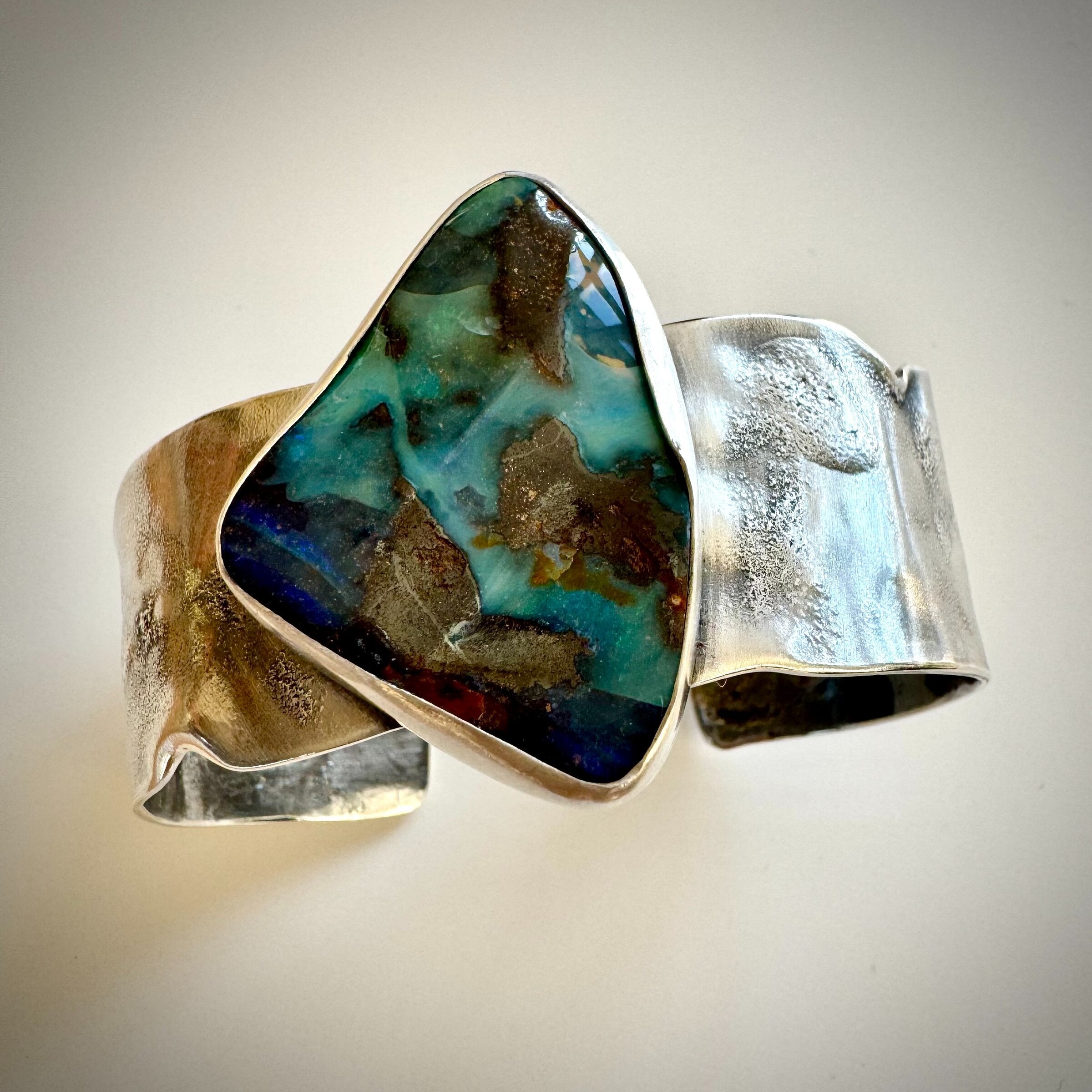 Boulder Opal Reticulated Cuff