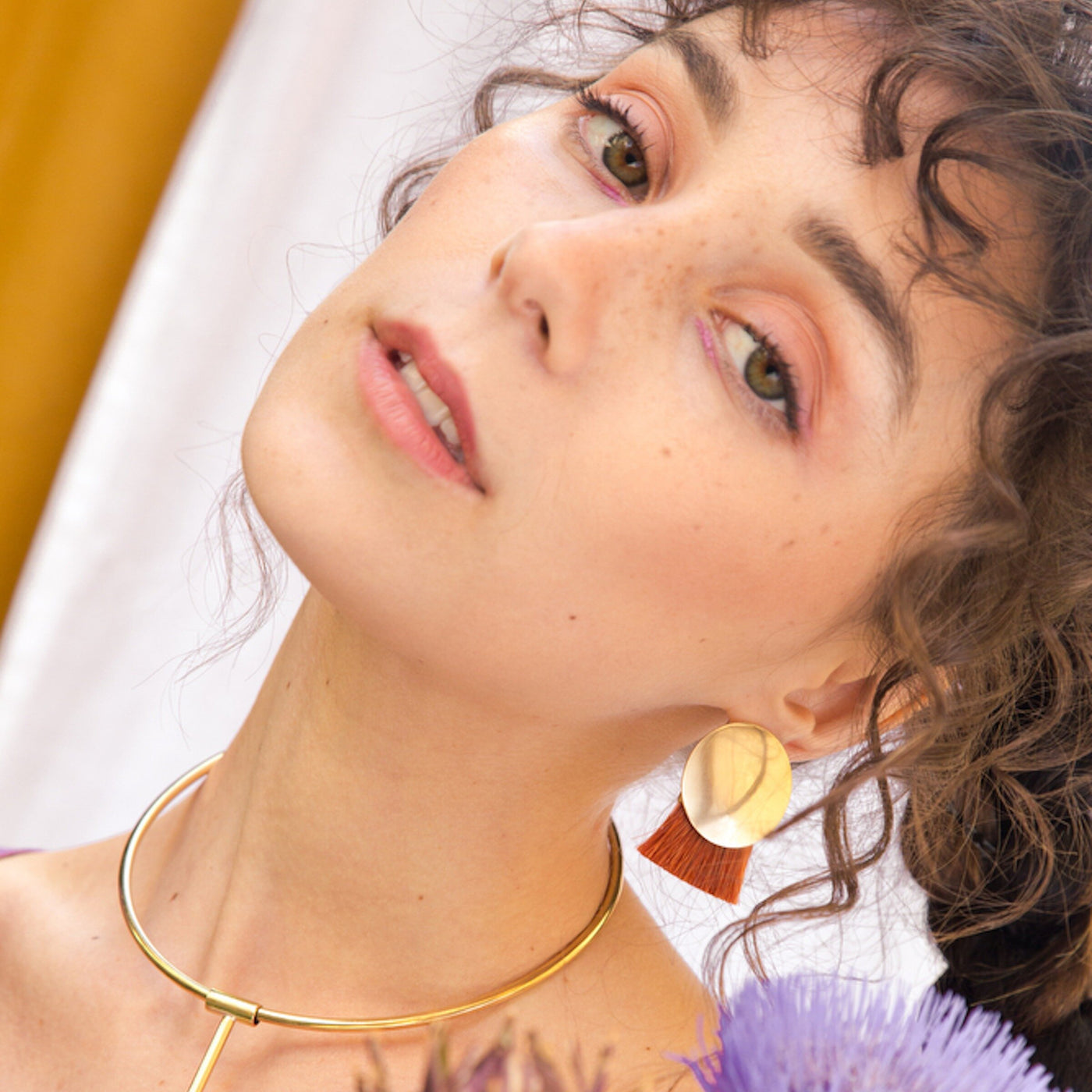 18K Gold Plated Brass Madder Root Orange
