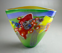 Color Field Vessel in Forest and Honey Yellow